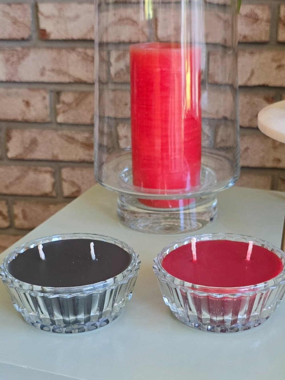 Hand Poured Holiday Candle in Vintage Cut Glass Bowl | Christmas Decor